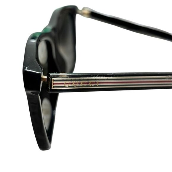 Gucci Unisex‎ Square Sunglasses Black Frame Gray Lens UV400 Protection - Picture 3 of 13